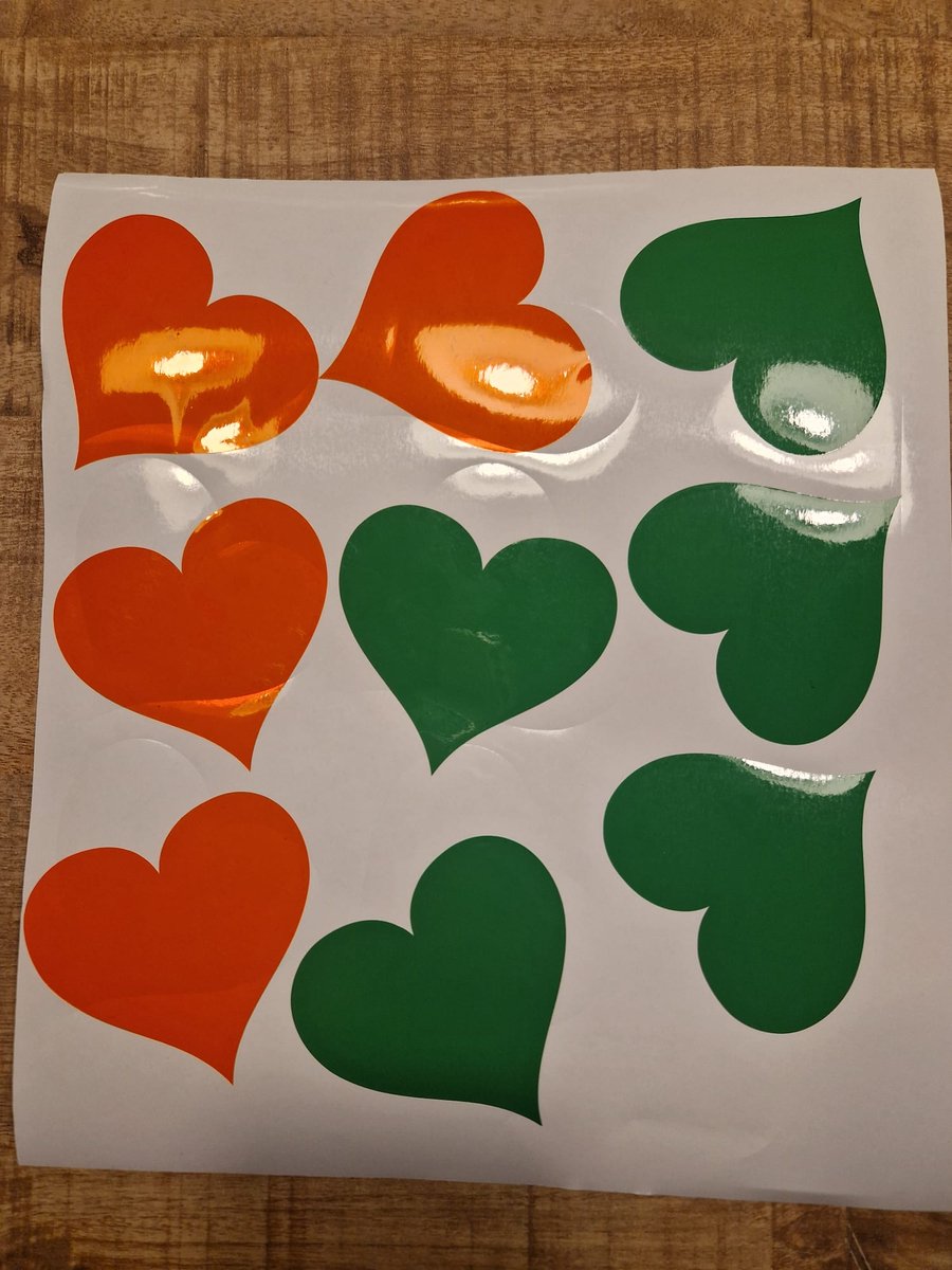 Herbruikbare statische raamsticker HARTJES