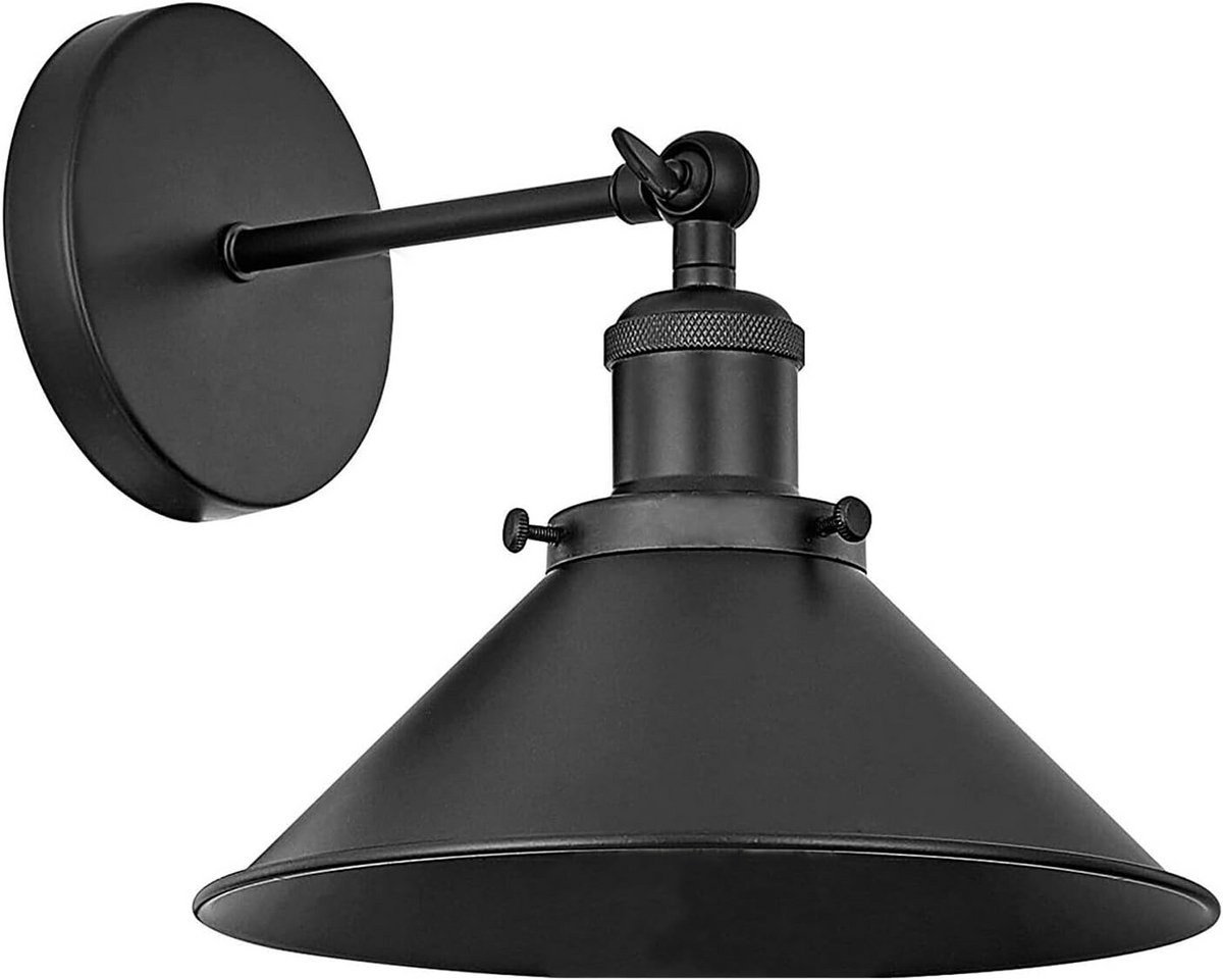 Industriële Zwarte Wandlamp met Verstelbare Kooi voor Binnenverlichting