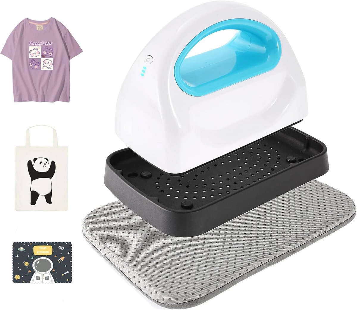Transferpers voor T-shirts, schoenen en hoeden - Hittepers machine 18 x 10 cm - 500W