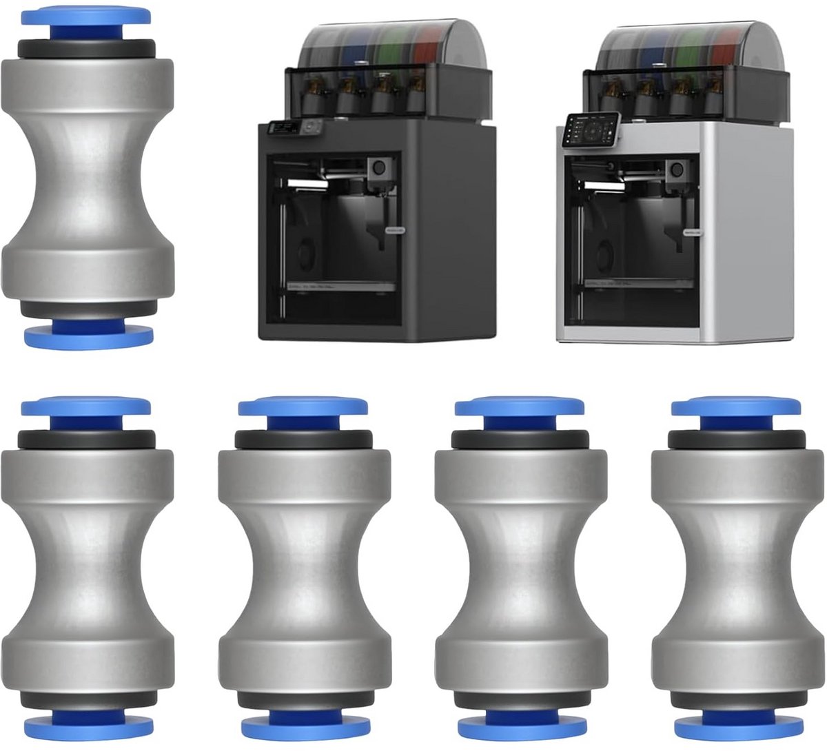 5x PTFE Toevoerbuis Koppelingen voor 3D-Printers P1P P1S X1C X1E - Hoge Precisie Connector