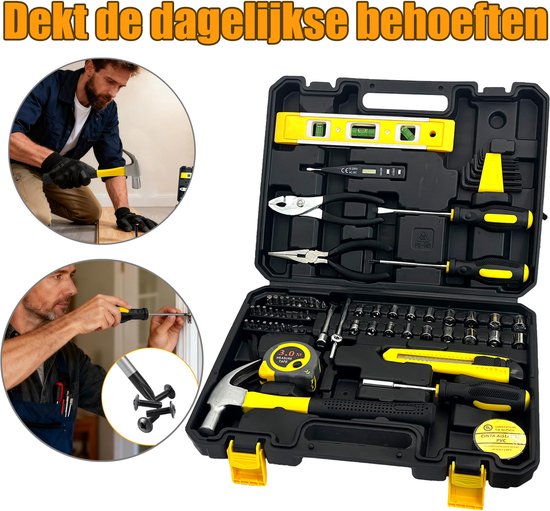 Foto: Thuisreparatie gereedschapsset 78 delig algemeen huis auto reparatie gereedschap set algemeen monteur gereedschap set huishoudelijke gereedschapsset perfect voor huiseigenaren doe het zelvers en klussers