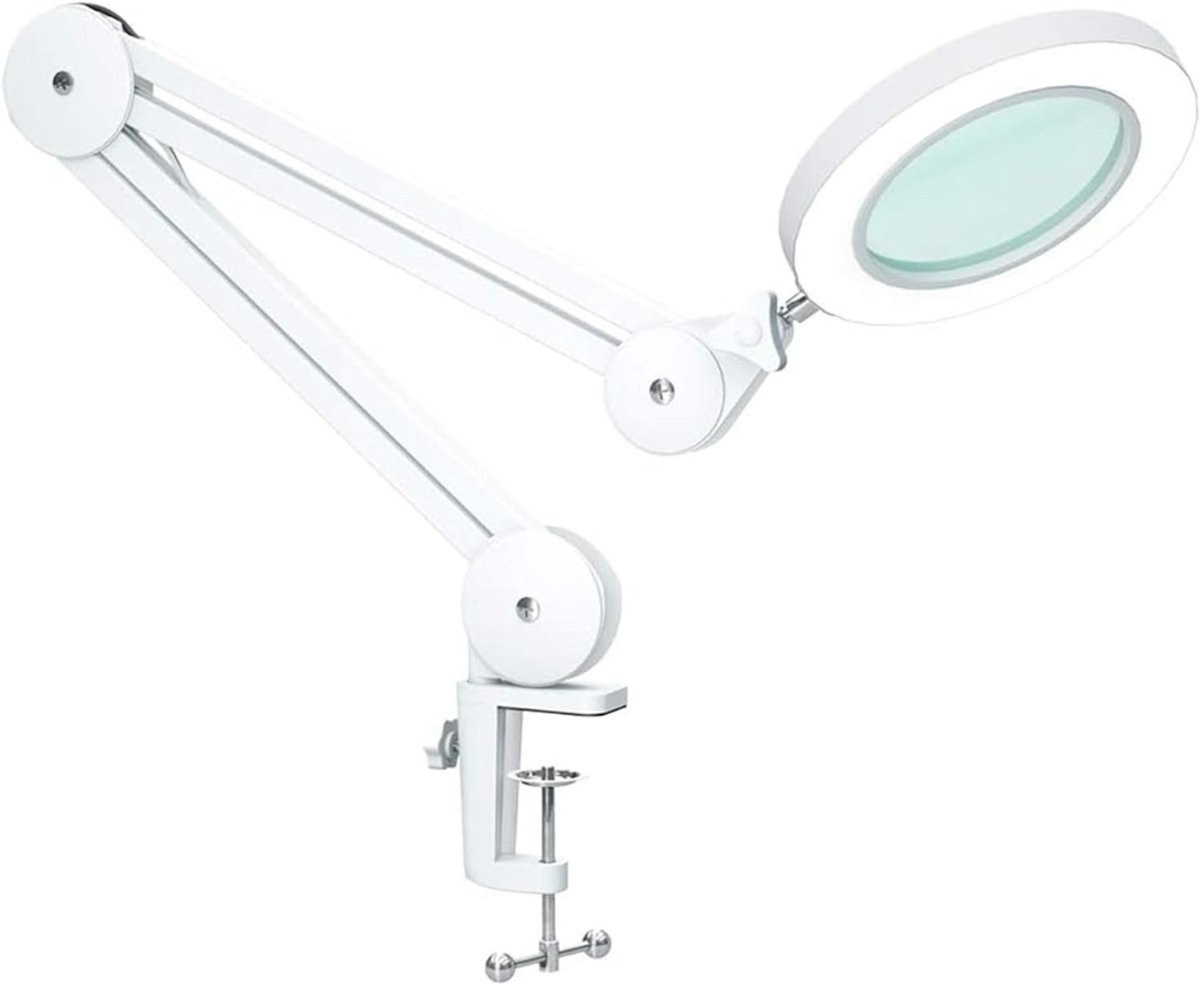 Vergrootglas met Verlichting - Vergrootglas op Standaard - Loep - Vergrootspiegel voor Volwassenen en Kinderen - Wit