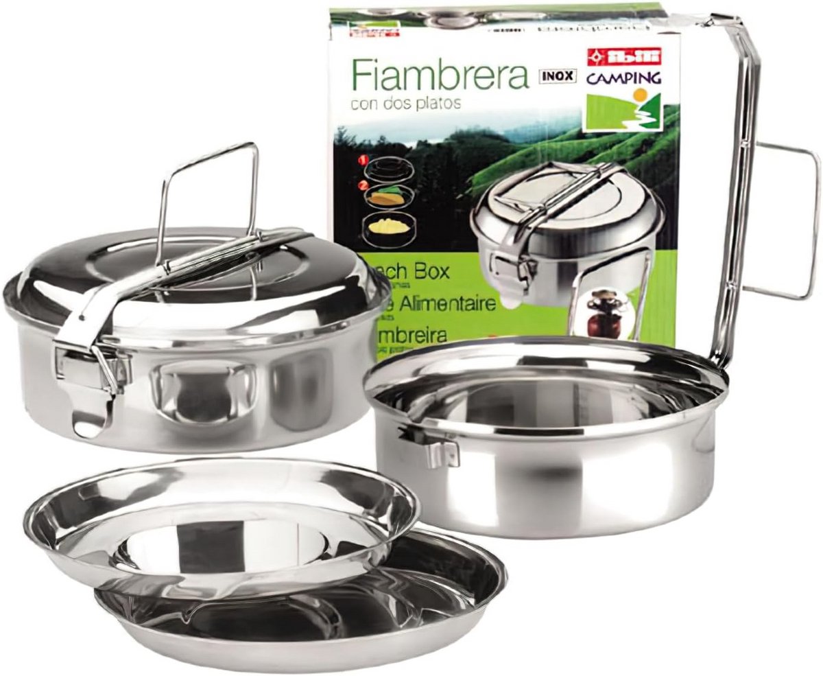 Rvs Broodtrommel met 2 Vakken - 18 cm - Dubbele Voedselcontainer voor Lunch en Bewaren