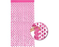 LUQ – Foliegordijn Hartjes – Roze – Luxe Romantische Valentijn Decoratie – Valentine Versiering – Franjes Gordijn