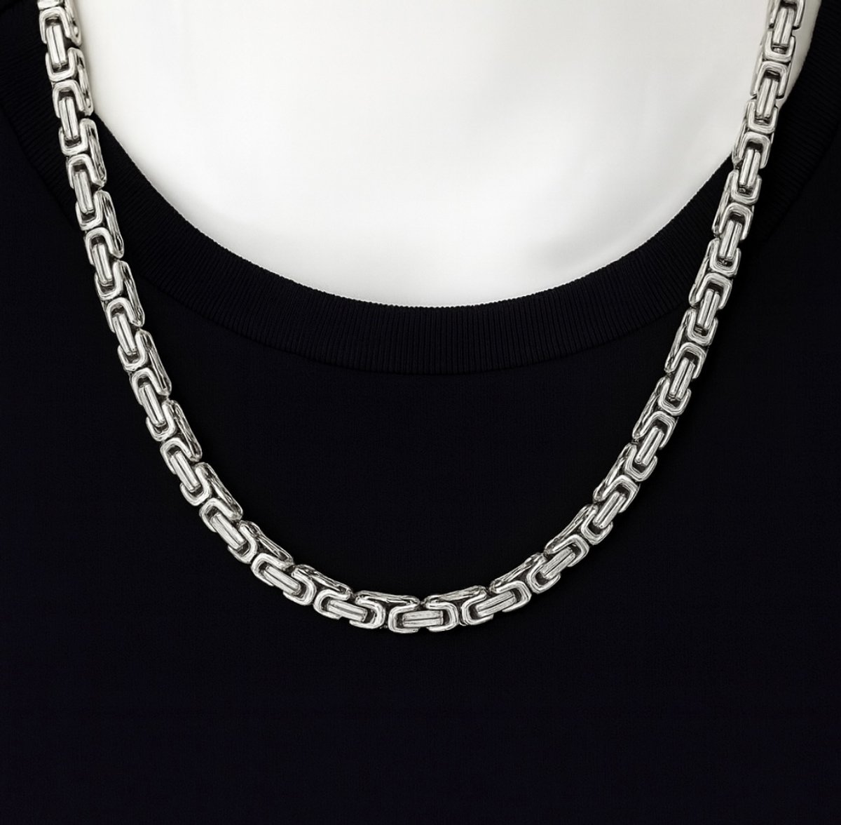 AVENIR25® - Koningsketting - 58cm - Zilverkleurig - RVS - Ø4mm - Heren/Dames - Schakelketting
