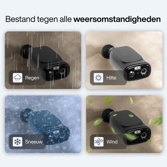 Finex Draadloze Beveiligingscamera V2 Black Edition - Solar Camera - Buiten camera met zonnepaneel - Bewakingscamera voor buiten - Beveiligingscamera buiten - 2K Ultra HD - Met wifi en app van Merkloos — afbeelding 4