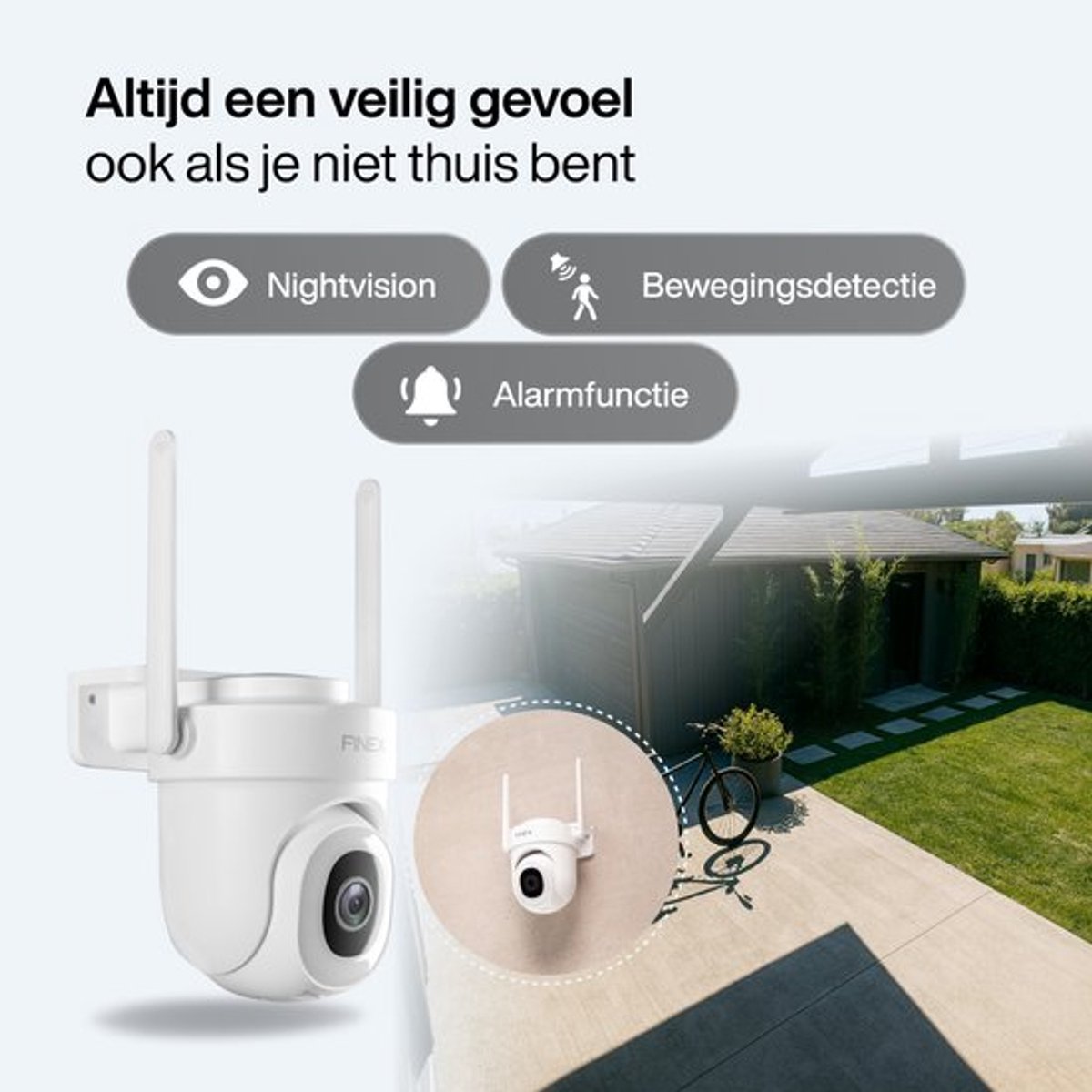 Finex™ Draadloze Bewakingscamera Buiten met Nachtzicht 5MP - afbeelding 2
