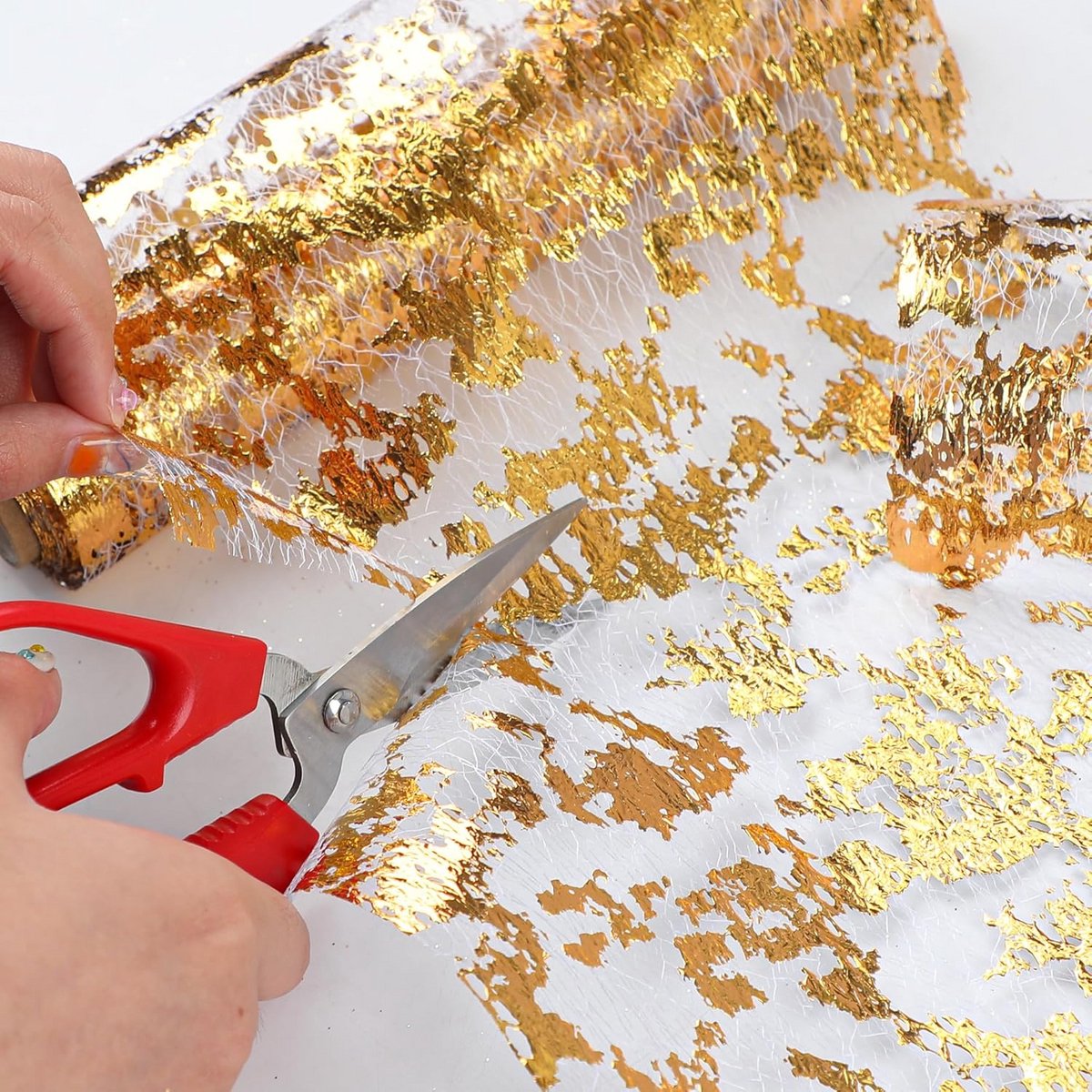 Luxe Tafelloper Net met Goudfolie - Decoratief voor Feest en Tafeldecoratie