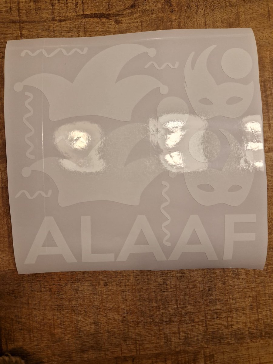 Herbruikbare statische raamsticker carnaval ALAAF