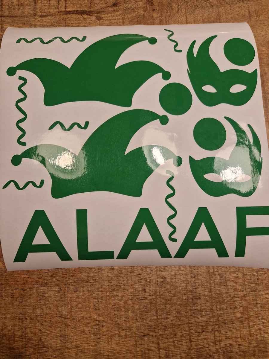 Herbruikbare statische raamsticker carnaval ALAAF