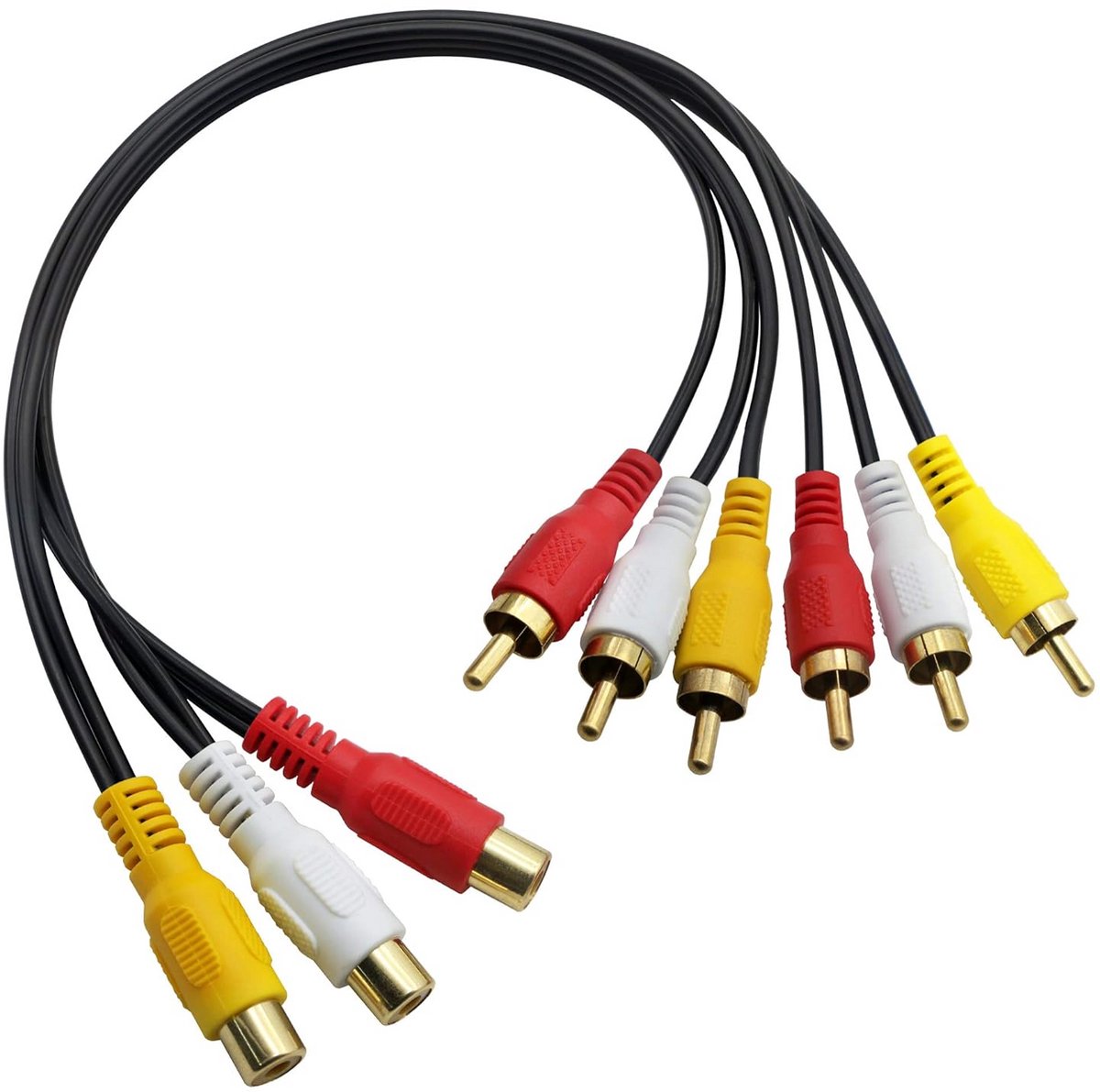 3 Weg RCA Splitter Kabel Audio Video AV Adapter voor TV en DVD Speler