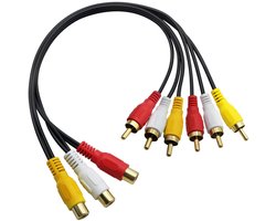3 Weg RCA Splitter Kabel Audio Video AV Adapter voor TV en DVD Speler