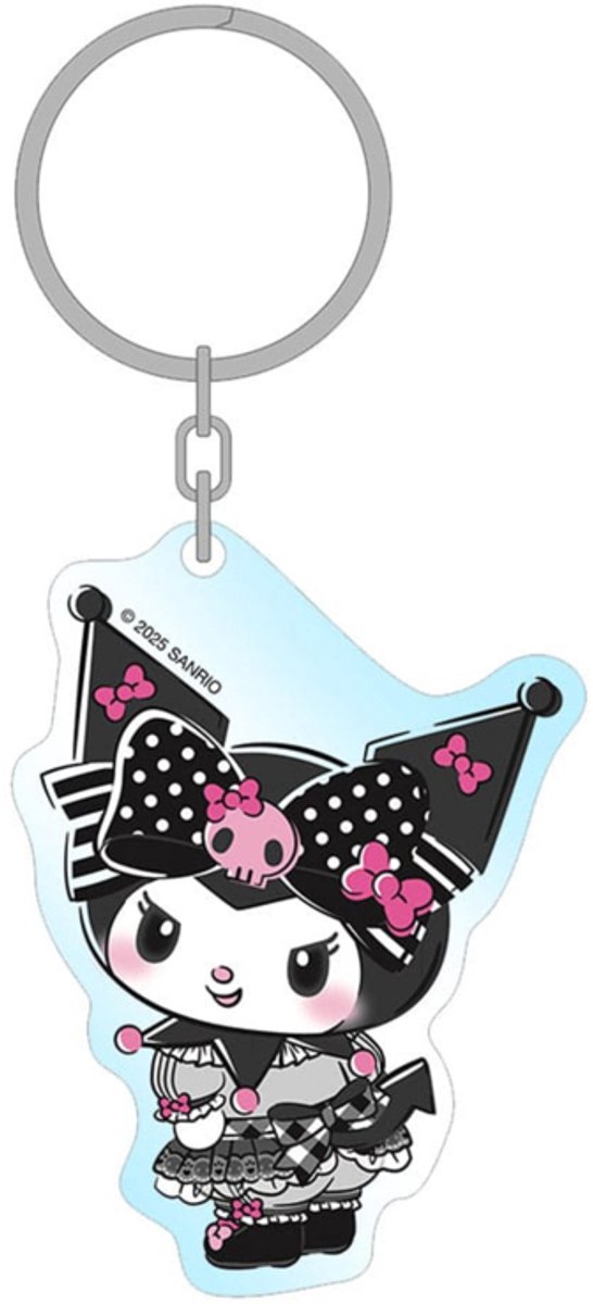 Sanrio Pink Black Party Series Acrylic Keychain Kuromi 7 cm