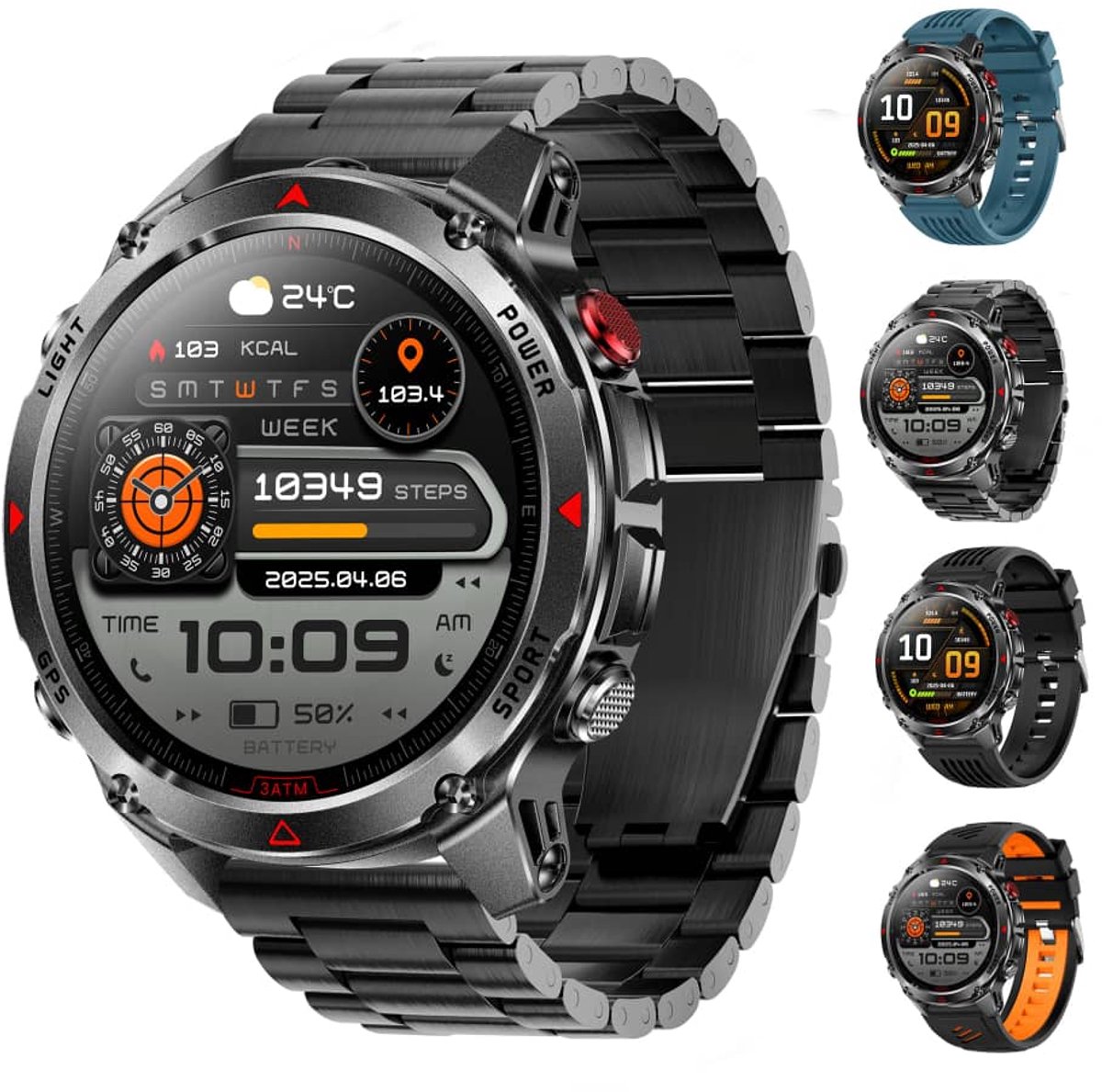Golden Sound GPS Smartwatch - Model 2 - Extra batterijduur - Extra bandjes