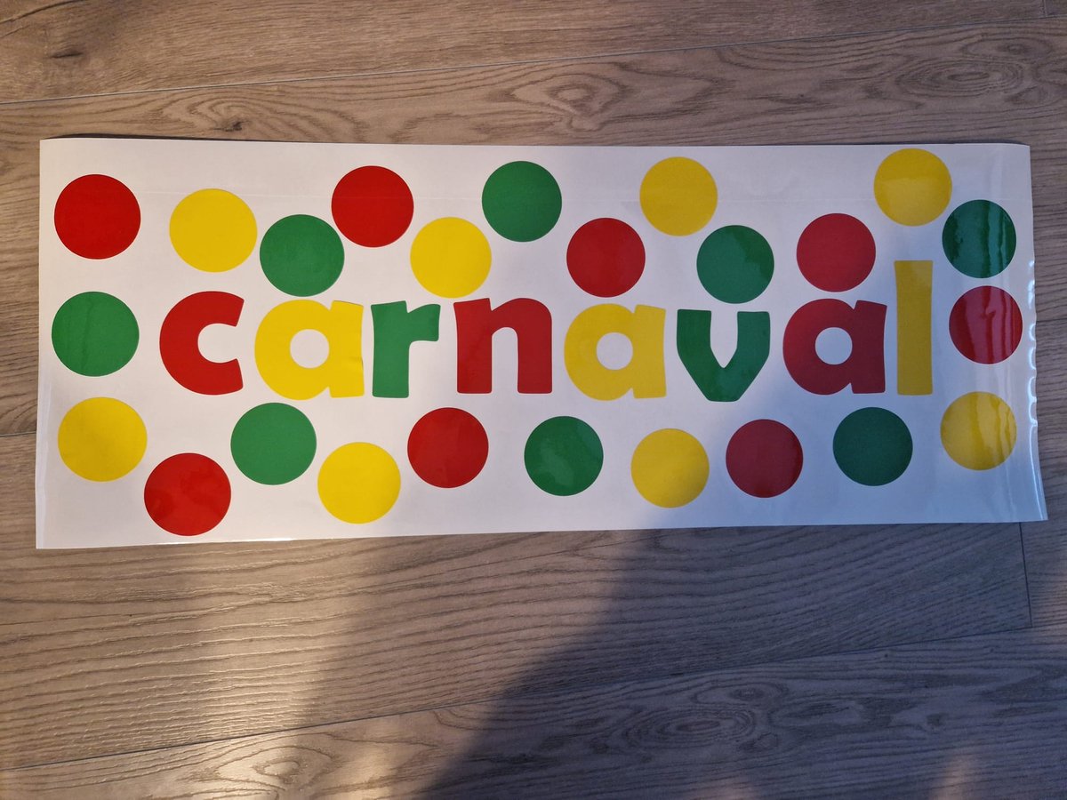 Herbruikbare statische raamsticker CARNAVAL