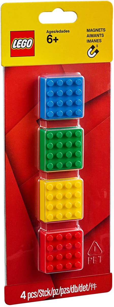 LEGO 4x4 Steenvormige Magneten Classic - 853915