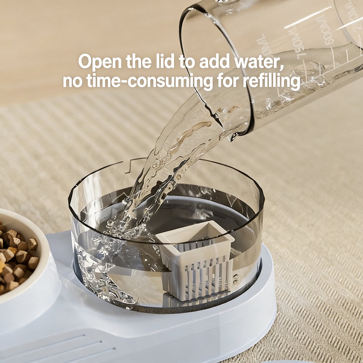 2-in-1 Automatische Kattenvoerbak met Afneembare - afbeelding 3