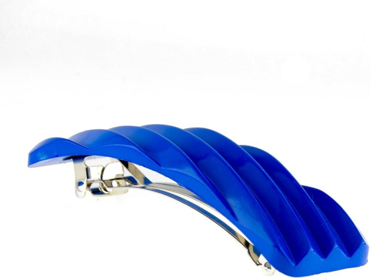 Set van 2 Grote Blauwe Haarspelden Gekarteld - Professionele Klem 8,8 cm