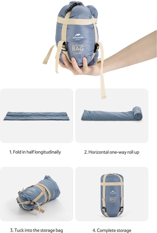Naturehike Ultra Light Slaapzak LW180 XL - Zomer - 760 g - Compact & Koppelbaar - +15°C van Naturehike — afbeelding 2