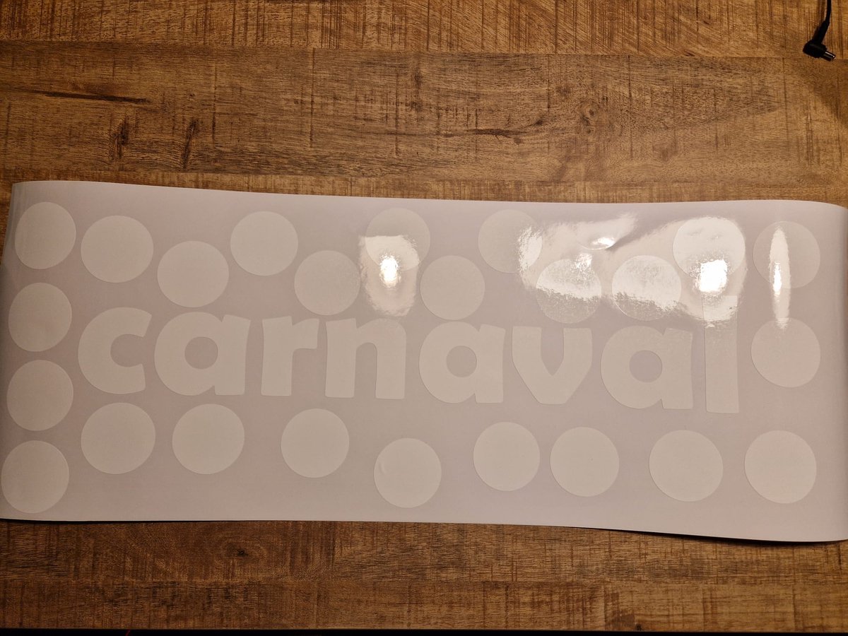 Herbruikbare statische raamsticker CARNAVAL