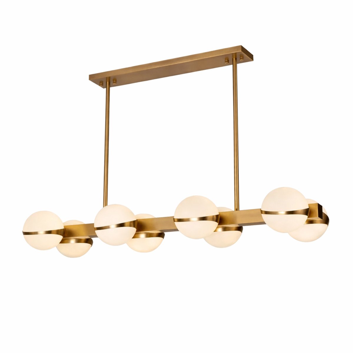 Eettafellamp met 8 lichtpunten - Brushed gold - G9