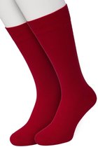 Bonnie Doon Basic Chaussettes Homme Rouge taille 40/46 - 2 paires - Chaussettes Basis en coton - Coutures lisses - Col large - Excellent confort de port - Ajustement parfait - Lot de 2 - Multipack - Uni - Rouge - OL6324012.86