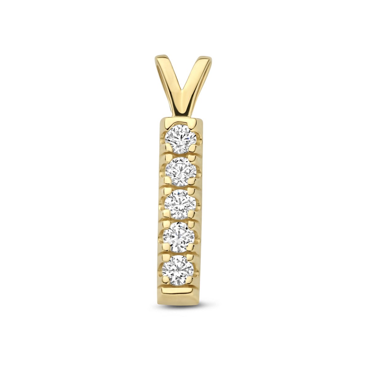 New Bling - 9NBG-0930 - 14K geelgouden hanger – met zirkonia