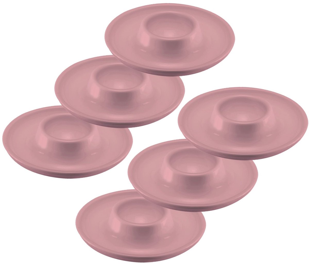 Westmark 6 eierdopjes, rond, stapelbaar, ø 10 cm, hoogwaardige kunststof, Punto, Roze, 206222EP