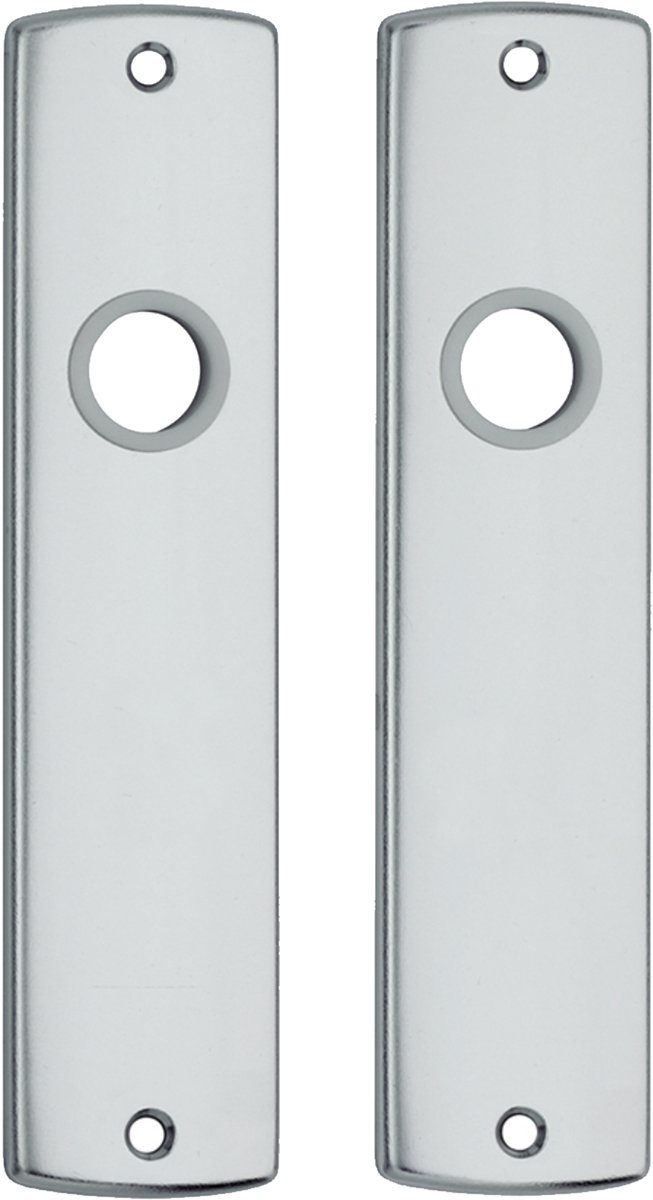 Axa schild - type Curve - voor binnendeuren - blind - aluminium F1