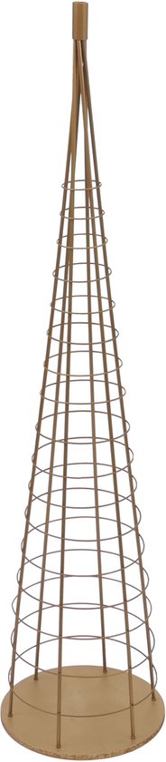 Sapin décoratif MCW-O91, sapin de Noël, arbre ornemental, décoration de Noël, sapin de Noël à décorer, métal 160 cm ~ couleur or