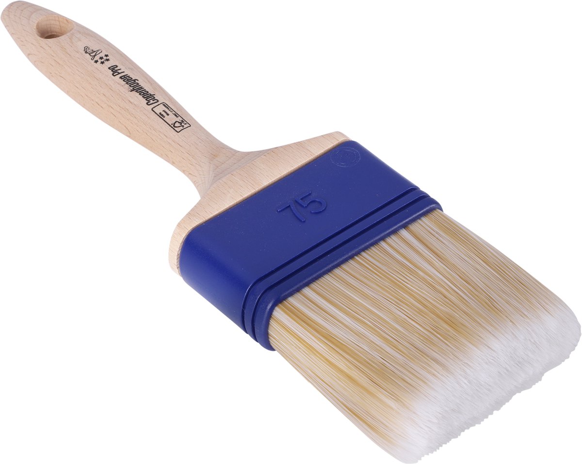 Copenhagen Pro Special Kwast - Maat 3.5 - Synthetisch Haar - FSC® Houten Steel - Platte Beitskwast Extra Flexibel - Geschikt voor Acryl, Beitsen en Muurverf - *****