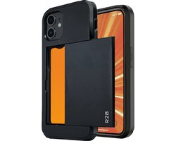 R2B Hoesje geschikt voor iPhone 11 met Pasjeshouder - 3 Pasjes - Screenprotector - Telefoonhoesjes - Gsm Hoesje - Phone Case - Model Utrecht