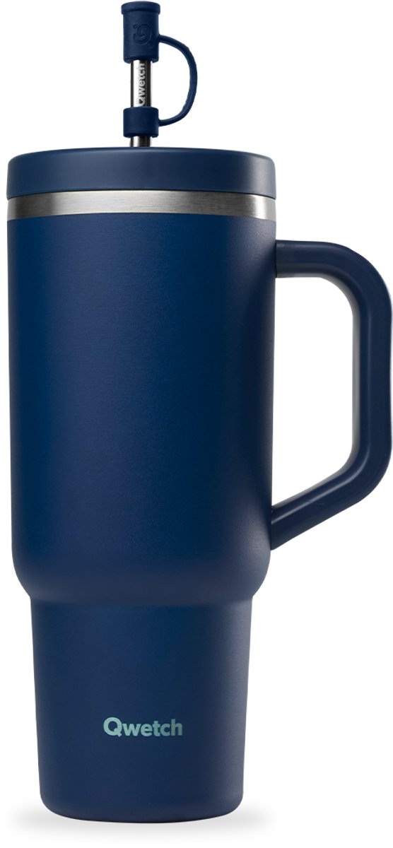 Qwetch - Isothermische Travel Cup - Matt Blauw - 900ml