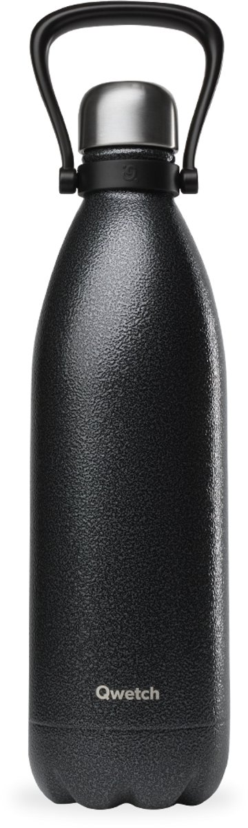 Qwetch - Isothermische fles - Originals Roc Zwart- 1L.