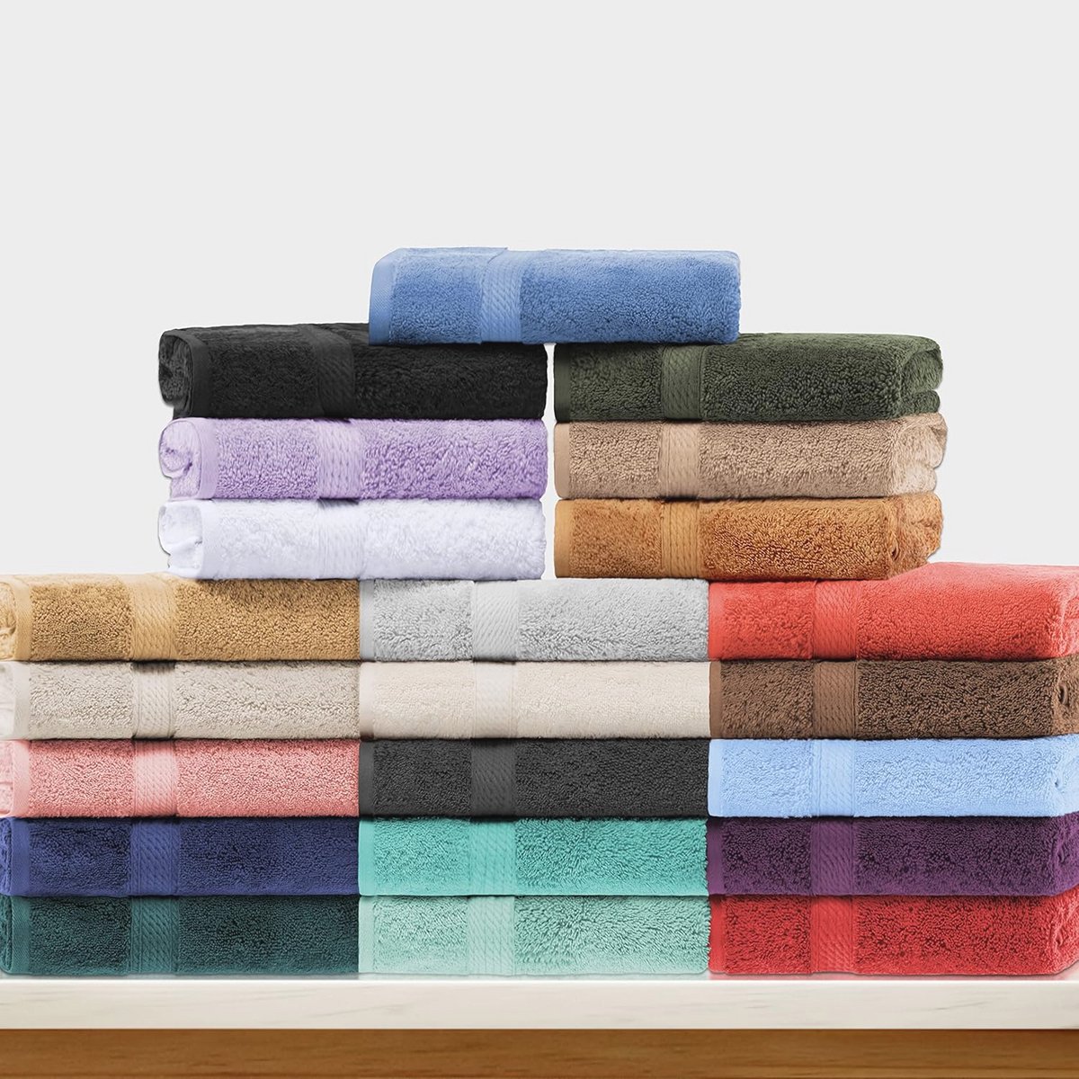 3-delige handdoekenset van 100% katoen - luxe en absorberend - rood - 900 gram