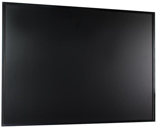 IVOL Krijtbord zwart met zwart frame - 60x90 cm - Magnetisch - Magneetbord - Memobord