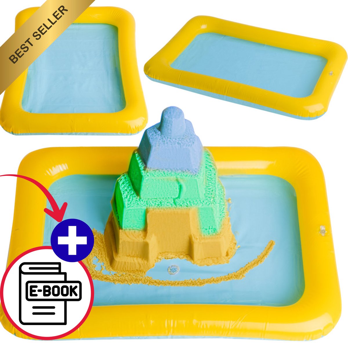 Zand - 1kg - Met Zandbak - Voor Kinderen 3+ Met E-Boek