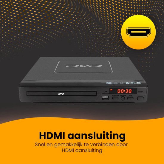 Premes DVD Speler Met HDMI - Full HD - 1080P - Inclusief HDMI, AV-Kabel En Afstandsbediening - USB - DVD En CD Speler van Premes — afbeelding 3