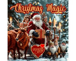SoCoLa Vintage Kerst– Xmas Magic – Fairtrade Chocolade tabletten inclusief luxe plexiglas tegel in Giftbox - Persoonlijk Cadeau – Delftblauw kado – Kerst geschenk - Voor Hem en Haar – Vrouw en Man
