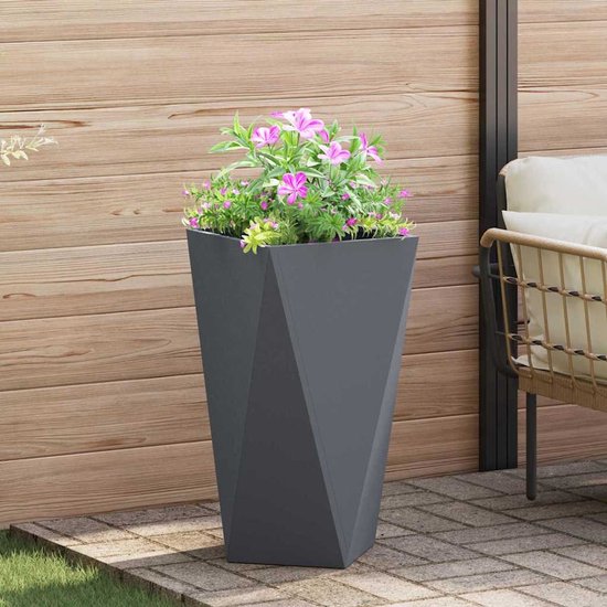 vidaXL Plantenbak Antraciet 100 x 100 x 75 cm Staal - Bloembakken en Plantenbakken