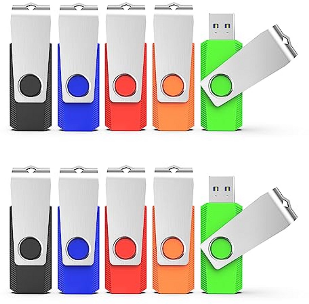 16 GB USB Stick Pack van 10 - Hoge Snelheid Flashdrives met LED Licht