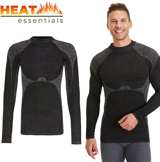 Thermo broek/shirt heren - Set - Antraciet - Thermokleding heren