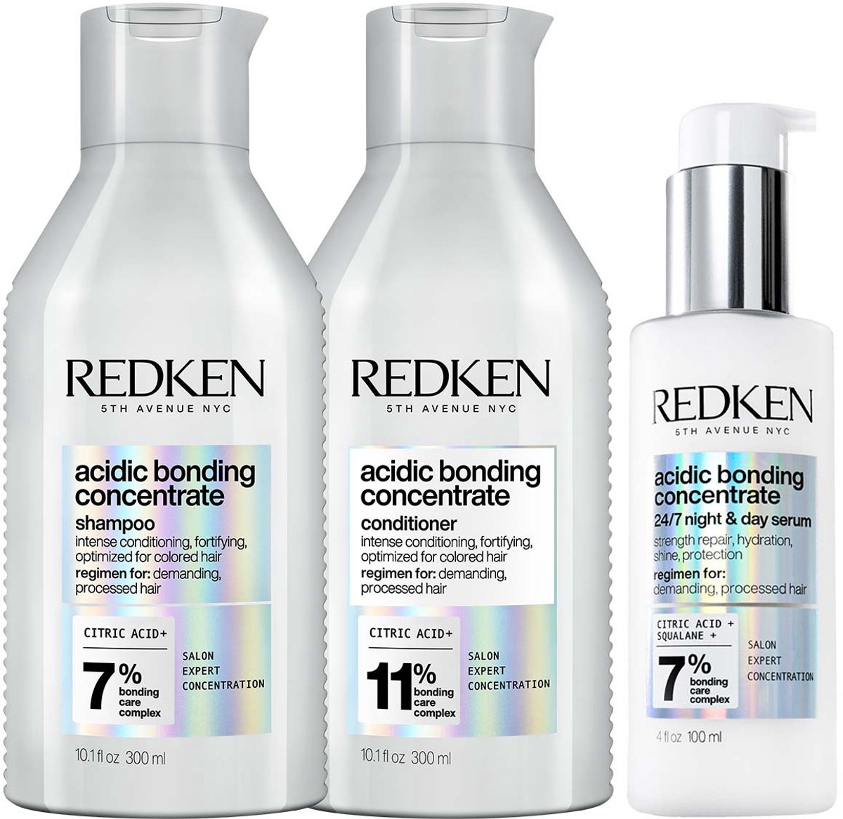 Redken - Acidic Bonding Concentrate Shampoo + Conditioner + Serum Set