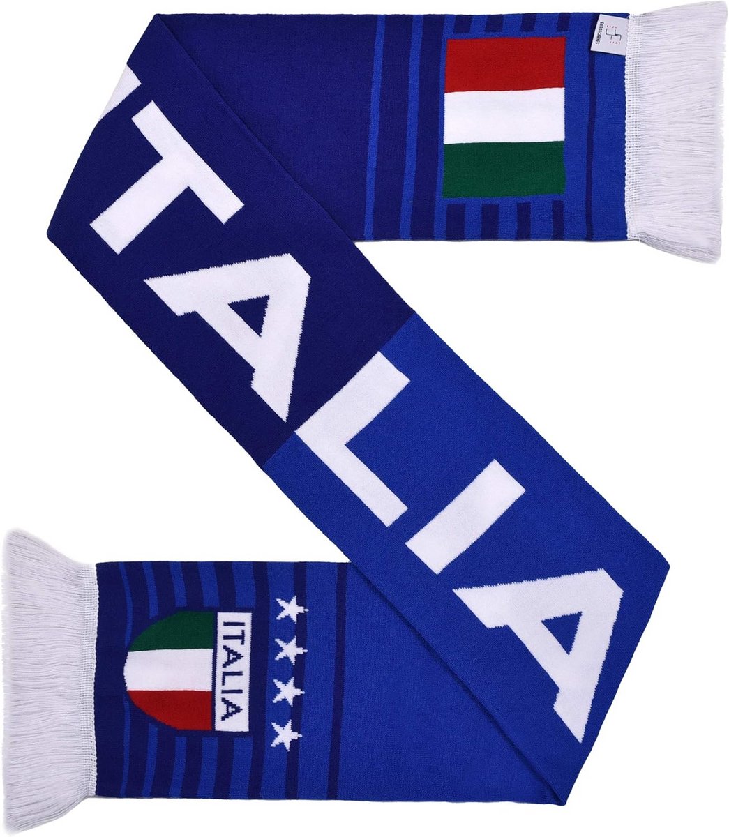 Italië Voetbal Sjaal - HD Gebreid en Kleurrijk - One Size