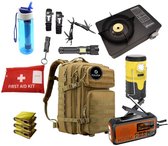 FOLLESA® Noodpakket - Complete Noodpakket - Survivalkit en Overlevingspakket - Noodradio - Waterfilter - Gasstel -