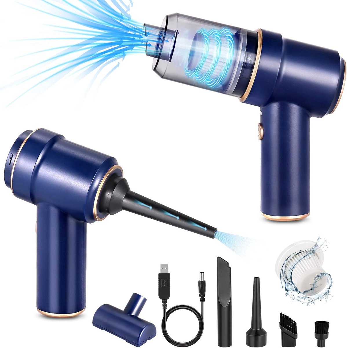 Tongxiang Draadloze 3-in-1 Handstofzuiger Mini Elektrische Reiniger Blauw - Tongxiang Yonggui Electronic Technology Co., - €47,90