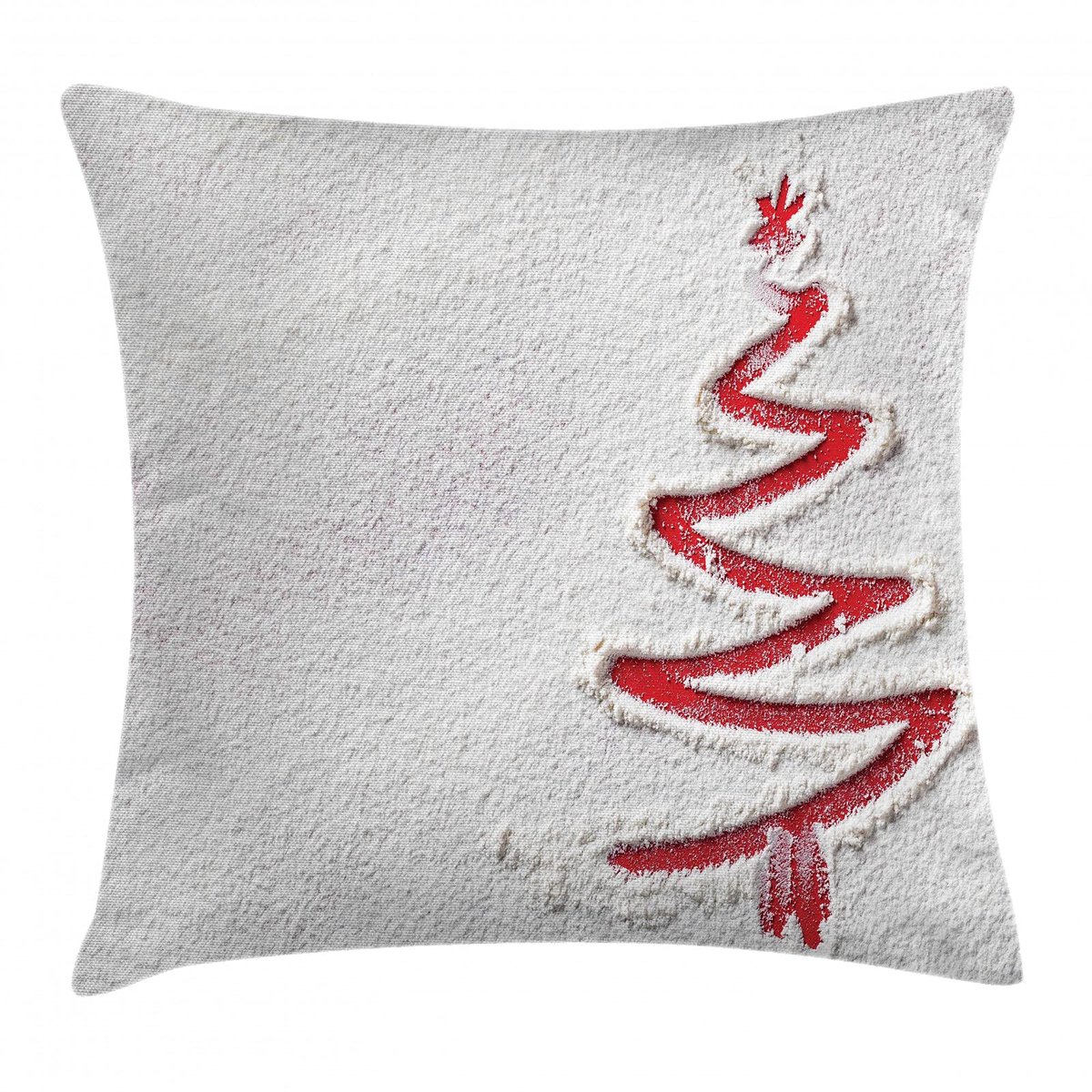 ABAKUHAUS Winter Kussenhoes – Kerstboom Zigzag – 40x40 cm – Vermillion Perle – Dubbelzijdig bedrukt