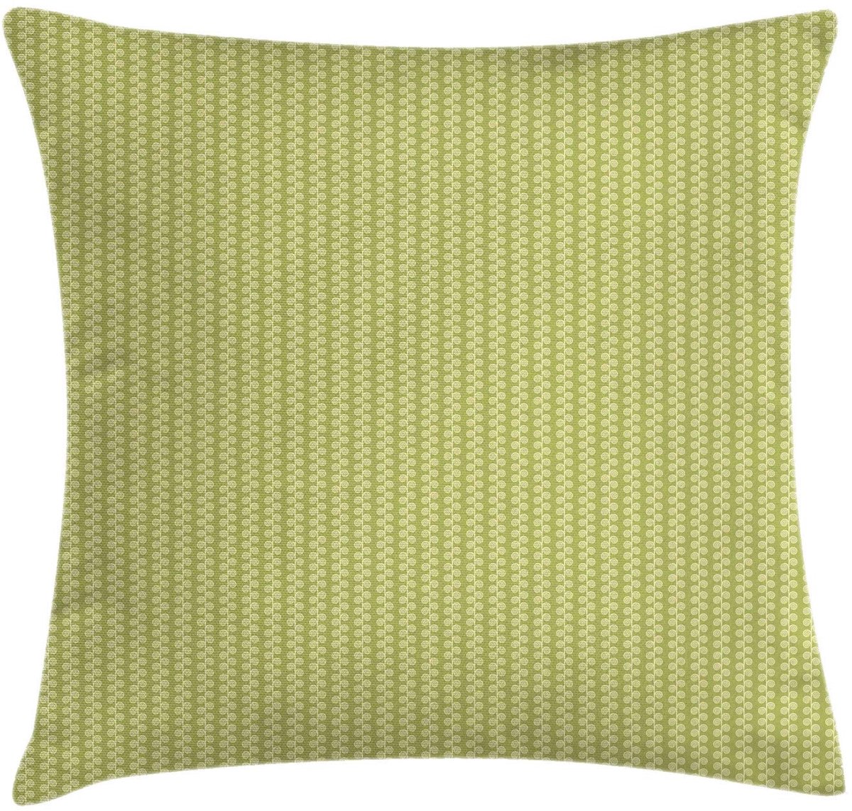 ABAKUHAUS Abstrakt Kussenhoes – Verticaal Strudel – 40x40 cm – Khaki & Crèmegeel