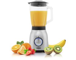 Princess 212091 Blender RVS 1000 – 4 Snelheidheden – Krachtig 1000W - 1,5 L - Glaskan - Ice Crush - Vaatwasmachine bestendig