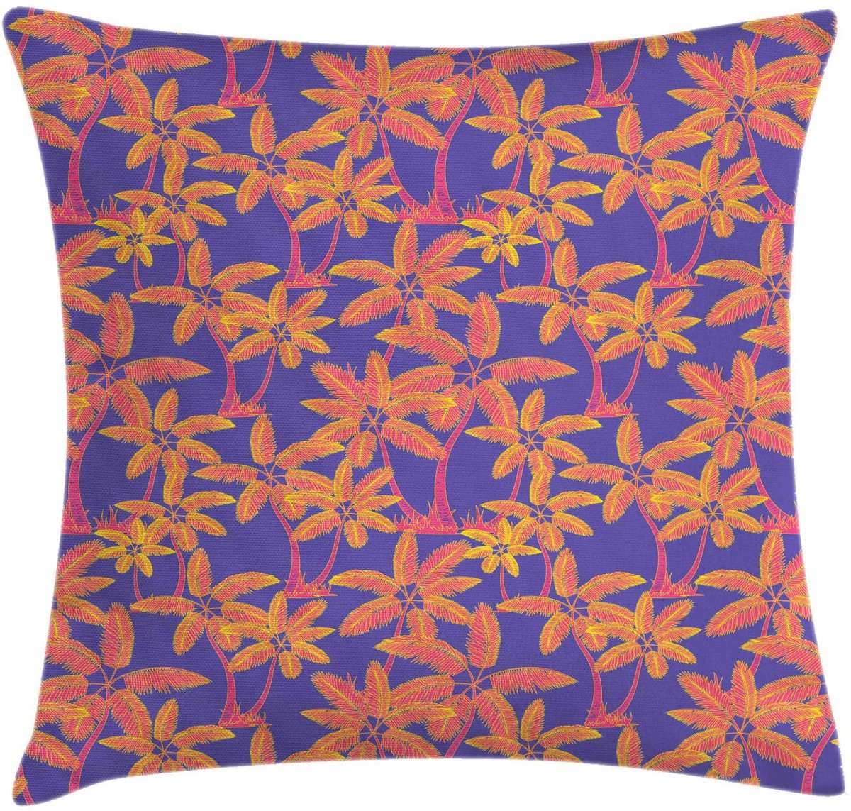 ABAKUHAUS eilandkussen – Hawaiiaanse palmen – 50x50 cm – dubbelzijdig Blauw